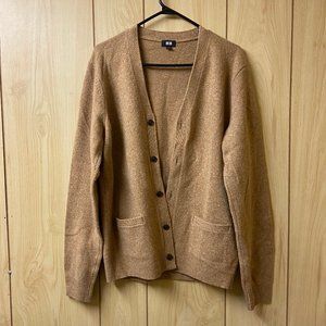 UNIQLO 100% Lambswool V Neck Cardigan
